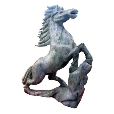 Chinese Jade Horse Figurine, 73cm