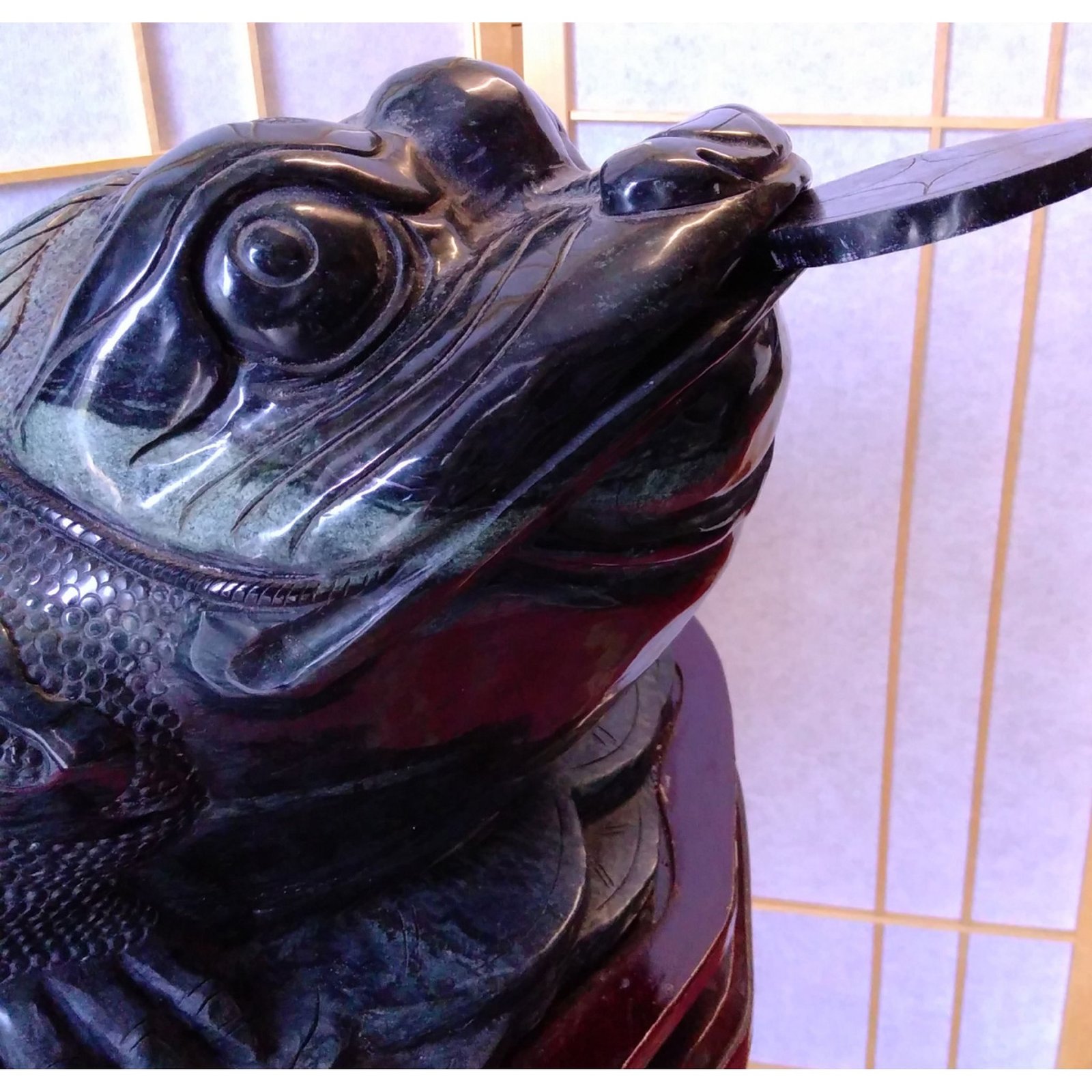 Large Real Jade Money Toad Sculpture - Image 6