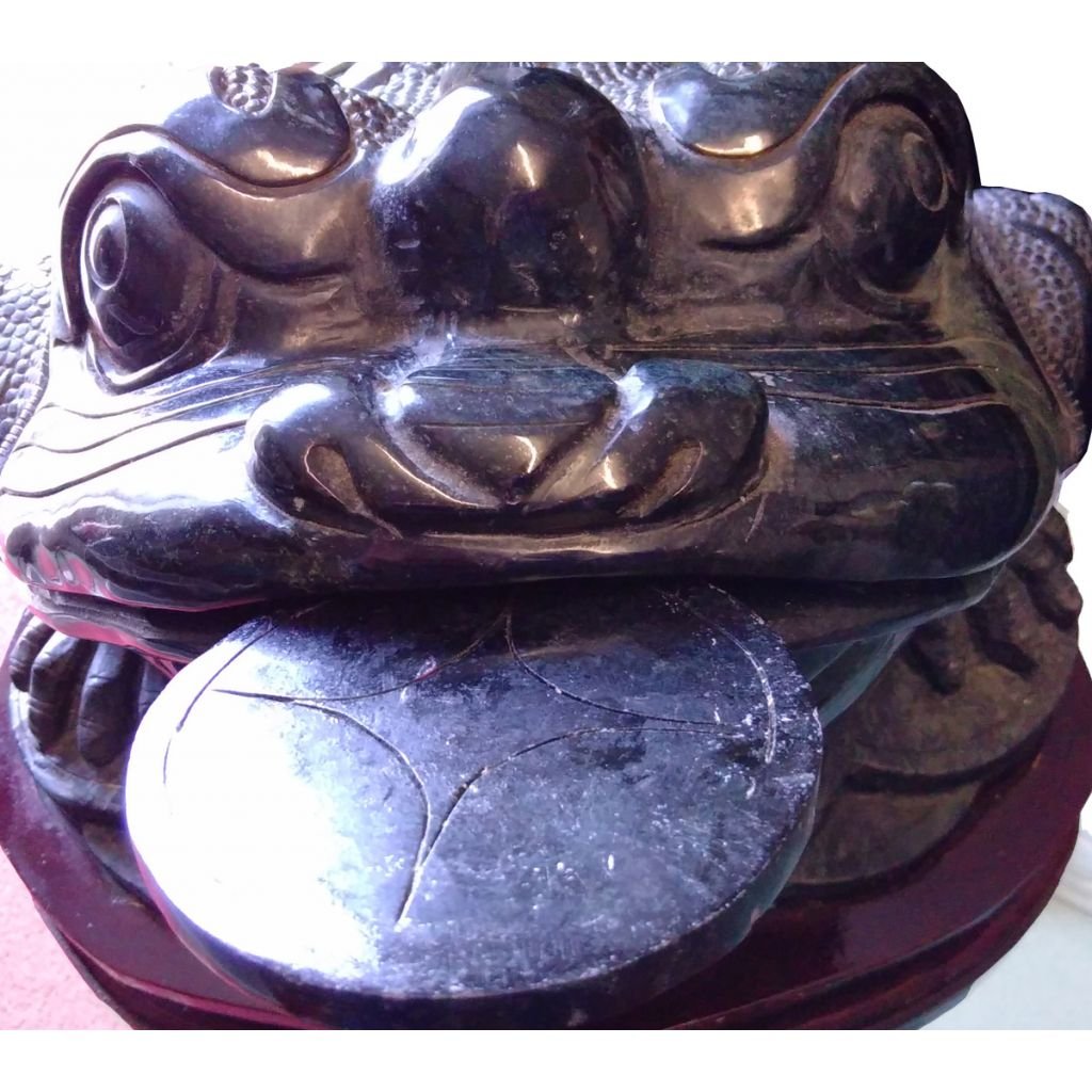 Large Real Jade Money Toad Sculpture - Image 5