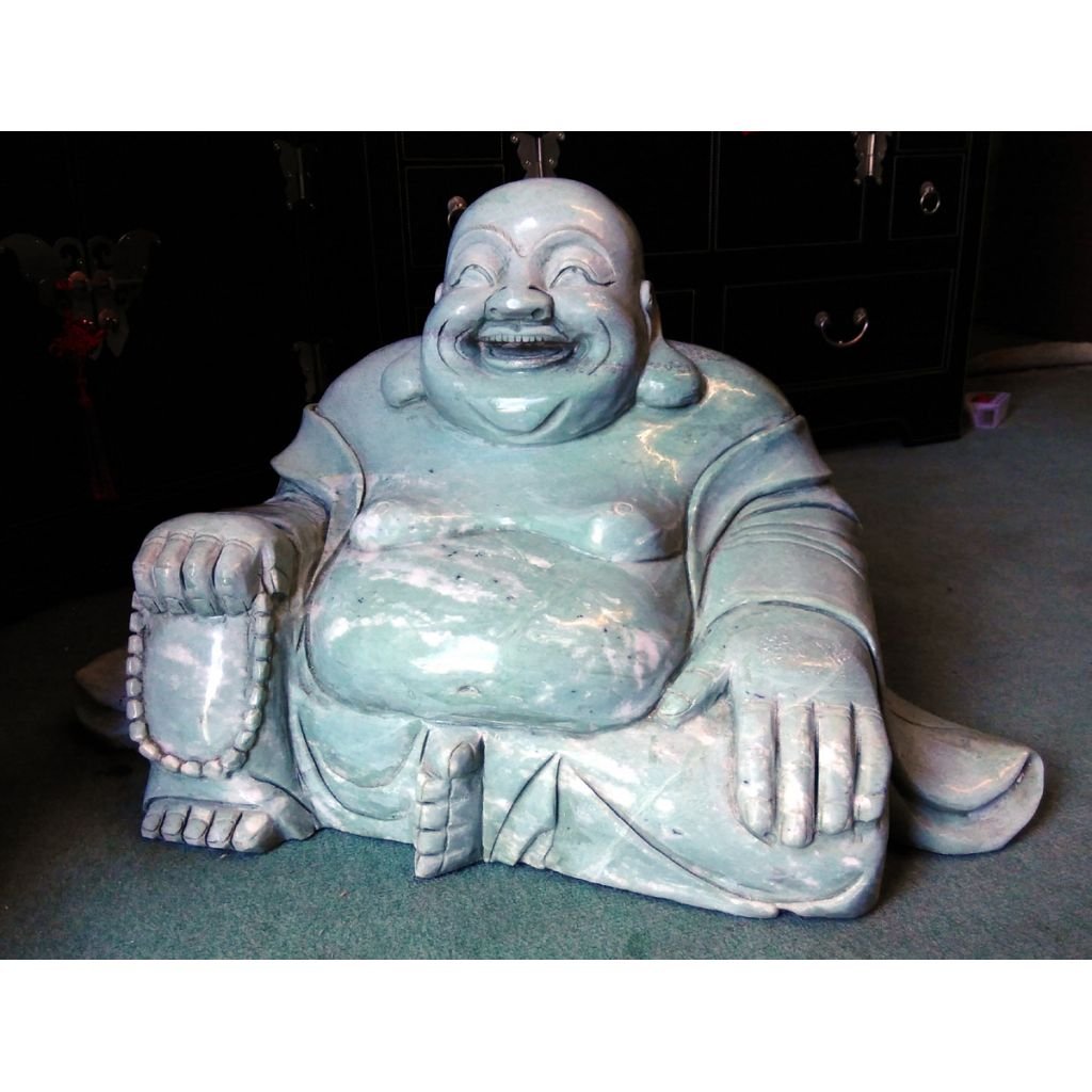Huge Real Jade Seated Buddha Sculpture