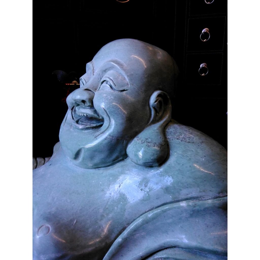 Huge Real Jade Seated Buddha Sculpture - Image 2