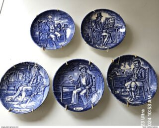 5 x Wedgewood Porcelain Mini Plates, Vintage