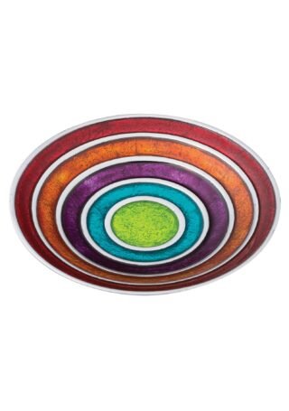 Large Recycled Aluminium Multicolour Bowl