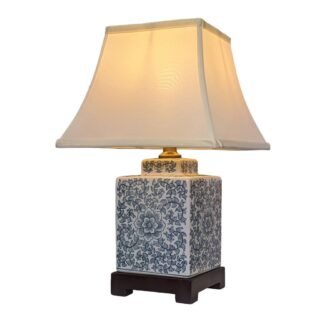 Pair of Anemone Tea Caddy Lamps, Porcelain - Image 4