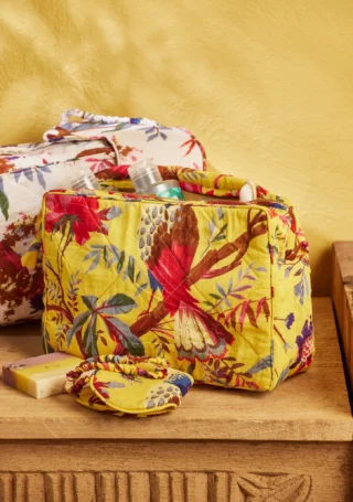 Bird of Paradise Wash Bag, Handcrafted