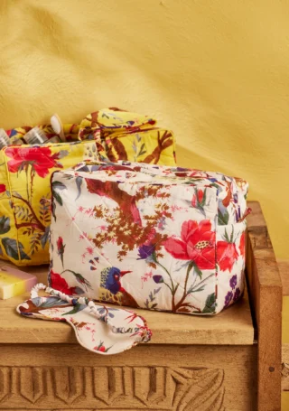 Bird of Paradise Wash Bag, Handcrafted - Image 3