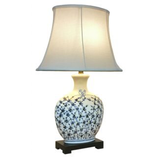 Pair of Blueberry Perch Vase Lamps, Porcelain - Image 2
