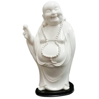 Hand-crafted Porcelain Buddha with Pearl Sculpture