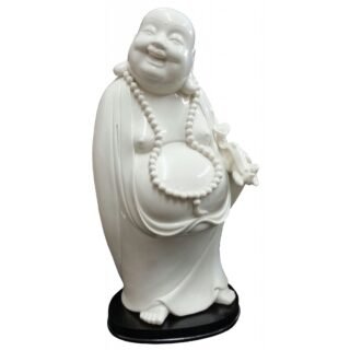 Hand-crafted Porcelain Buddha with Ru-yi Sculpture