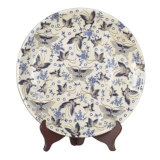 Large Butterfly Plate, Porcelain