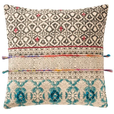 Tribal Indian Embroidered Cushion Cover, 50 x 50cm