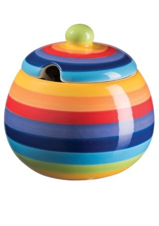 Rainbow Sugar Bowl & Milk Jug, 2 Pce, Ceramic