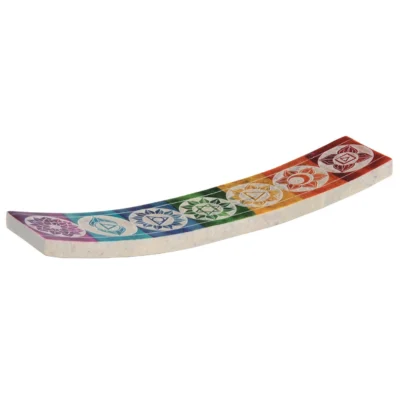 Carved Chakra Soapstone Incense Holder & FREE Sticks