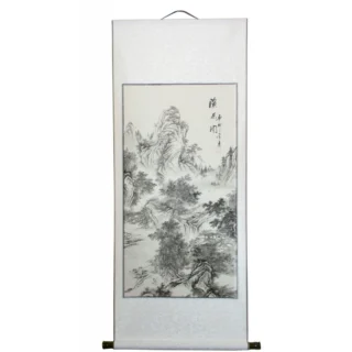 Chinese Landscape Oriental Scroll, Handpainted