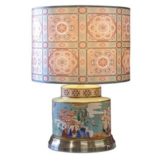 Tea Caddy Lamp with Dunhuang Apsara scene, Porcelain - Image 3
