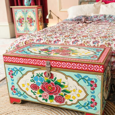 Hand-painted Blanket Box/Ottoman/Chest, Rikisha