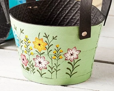 Floral Design Recycled Tyre Planter