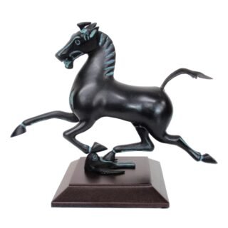 Hand-crafted Bronze Flying Horse and Swallow Sculpture