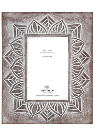 Handcarved Wood Photo Frame, 20 x 25cm
