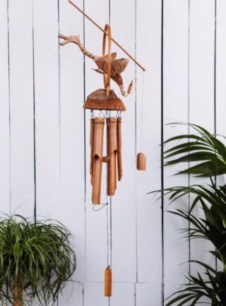 Handcrafted Giant Bamboo Windchime/Mobile, Dragon 74 x 17cm