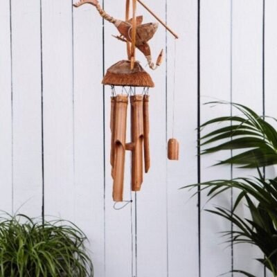 Handcrafted Giant Bamboo Windchime/Mobile, Dragon 74 x 17cm