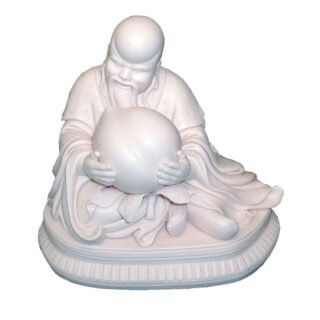 Hand-crafted Porcelain God of Longevity Sculpture