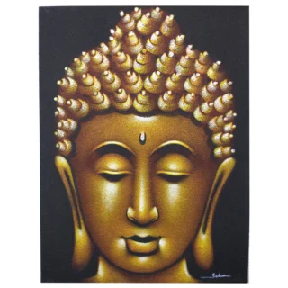 Large Buddha Painting - Gold Sand, 80cm