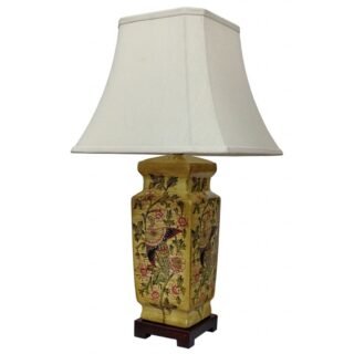 Pair of Golden Pillar Vase Lamps, Porcelain - Image 3