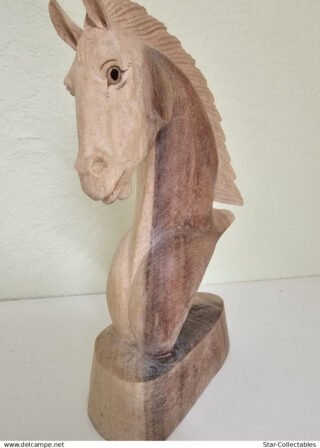 Vintage Wood Figurine/Sculpture - HORSE HEAD, 22cm - Image 3