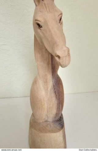 Vintage Wood Figurine/Sculpture - HORSE HEAD, 22cm - Image 4