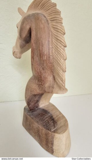 Vintage Wood Figurine/Sculpture - HORSE HEAD, 22cm - Image 5