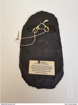 Handcarved Bird, Greek Slate Plaque, 12cm - Image 4