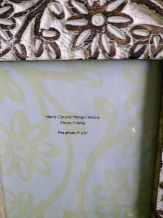 Handcarved Wood Photo Frame, 5x7" Photo - Image 3
