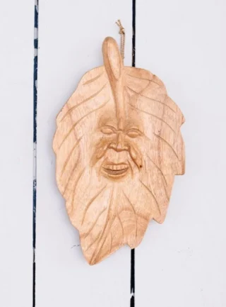Hand-crafted Greenman Leaf Wall Hanger - Image 2