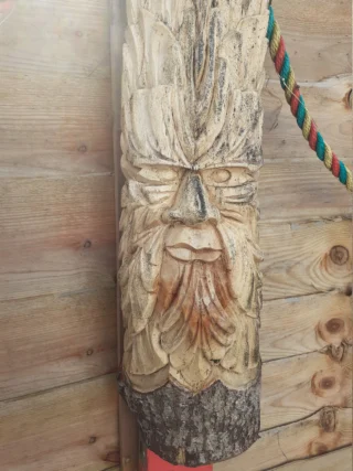 Handcarved Greenman Wall Hanger, 50cm - Image 3
