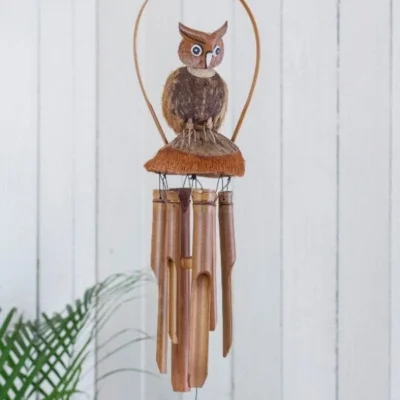 Handcrafted Owl Windchime/Mobile 65 x 20cm