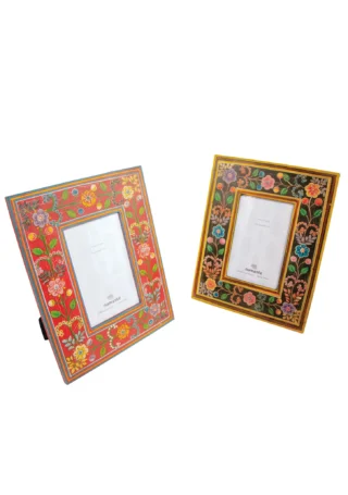 Handpainted Wood Photo Frame