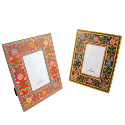 Handpainted Wood Photo Frame
