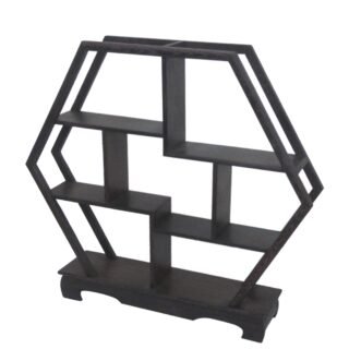 Wooden Hexagonal Shape Display Shelf/Stand, Handcrafted