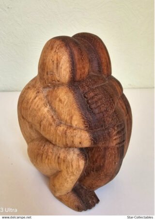 Vintage Hugging Buddha's YOGIMEN, Wood Sculpture/Figurine