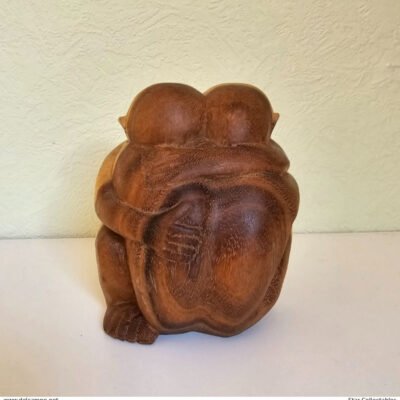 Handcrafted Vintage Hugging Buddha's YOGIMEN Figurine/Sculpture, 15cm
