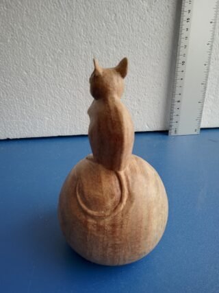 Hand-crafted Wood Squirrel on an Apple - Image 6