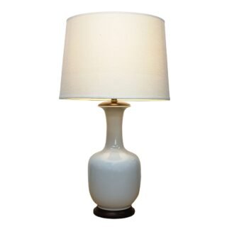Pair of Ivory Bottle Vase Lamps, Porcelain