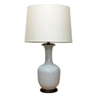 Pair of Ivory Bottle Vase Lamps, Porcelain - Image 3