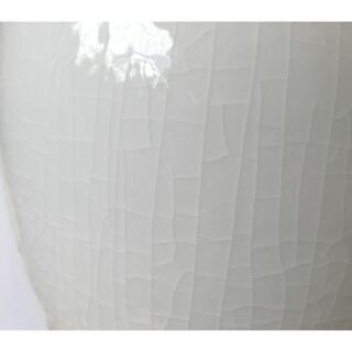 Pair of Ivory Bottle Vase Lamps, Porcelain - Image 4