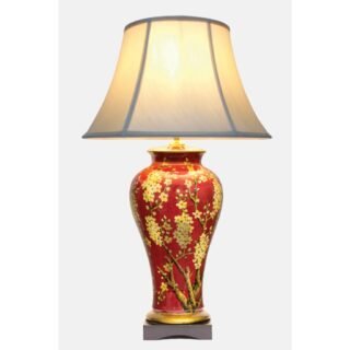 Pair of Oriental Jasmine Porcelain Lamps - Image 3