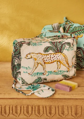 Jungle Print Wash Bag, Handcrafted - Image 4