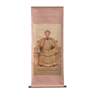 Kang Xi Oriental Scroll, Handpainted