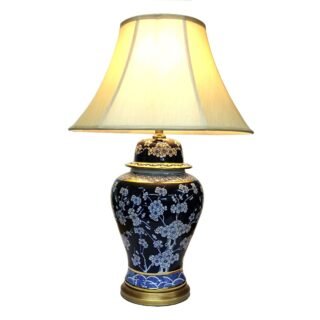 Pair of Large Blossom Jar Lamps, Porcelain - Image 2