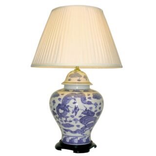 Pair of Large Dragon Jar Lamps, Porcelain - Image 2